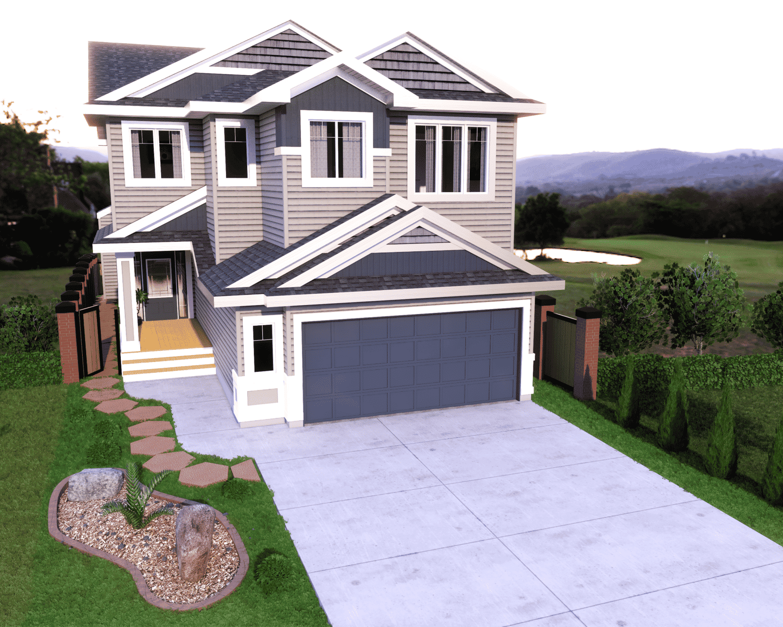 cypress showhome rendering Représentation de la maison-témoin Cypress.