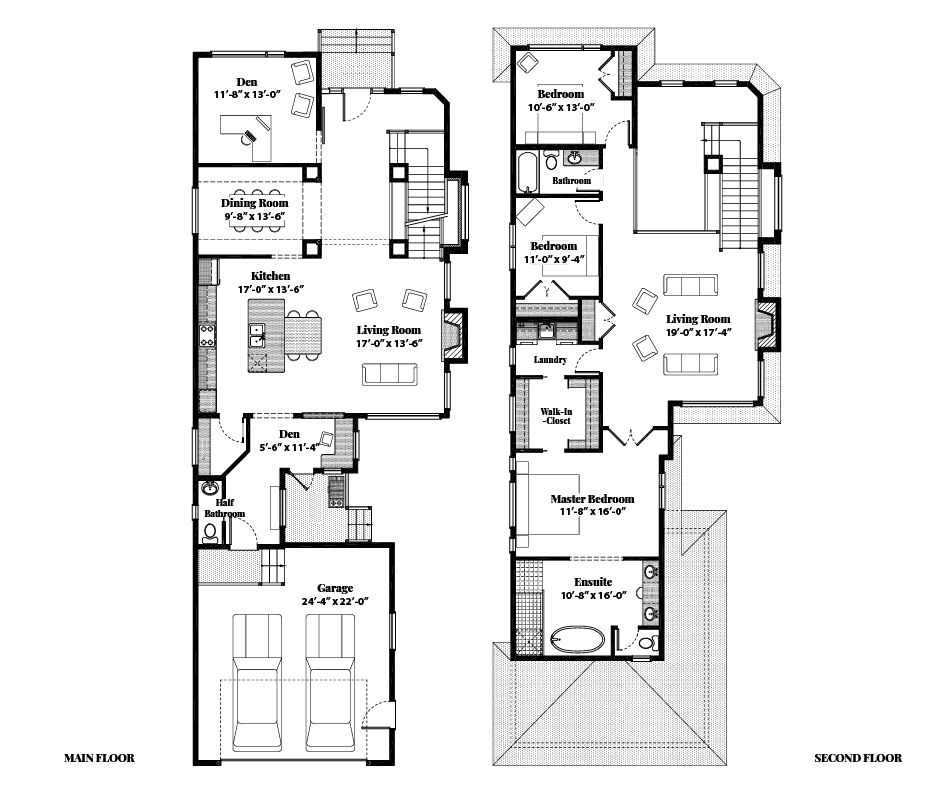 regency floor plan Plan d’étage du modèle Regency.