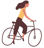 lady on a bike